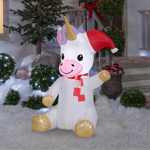 Gemmy Industries Gemmy 5 ft. Sitting Unicorn Inflatable Airblown 9080912